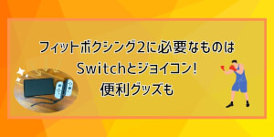 フィットボクシング2に必要なものはSwitchとジョイコン!便利グッズも